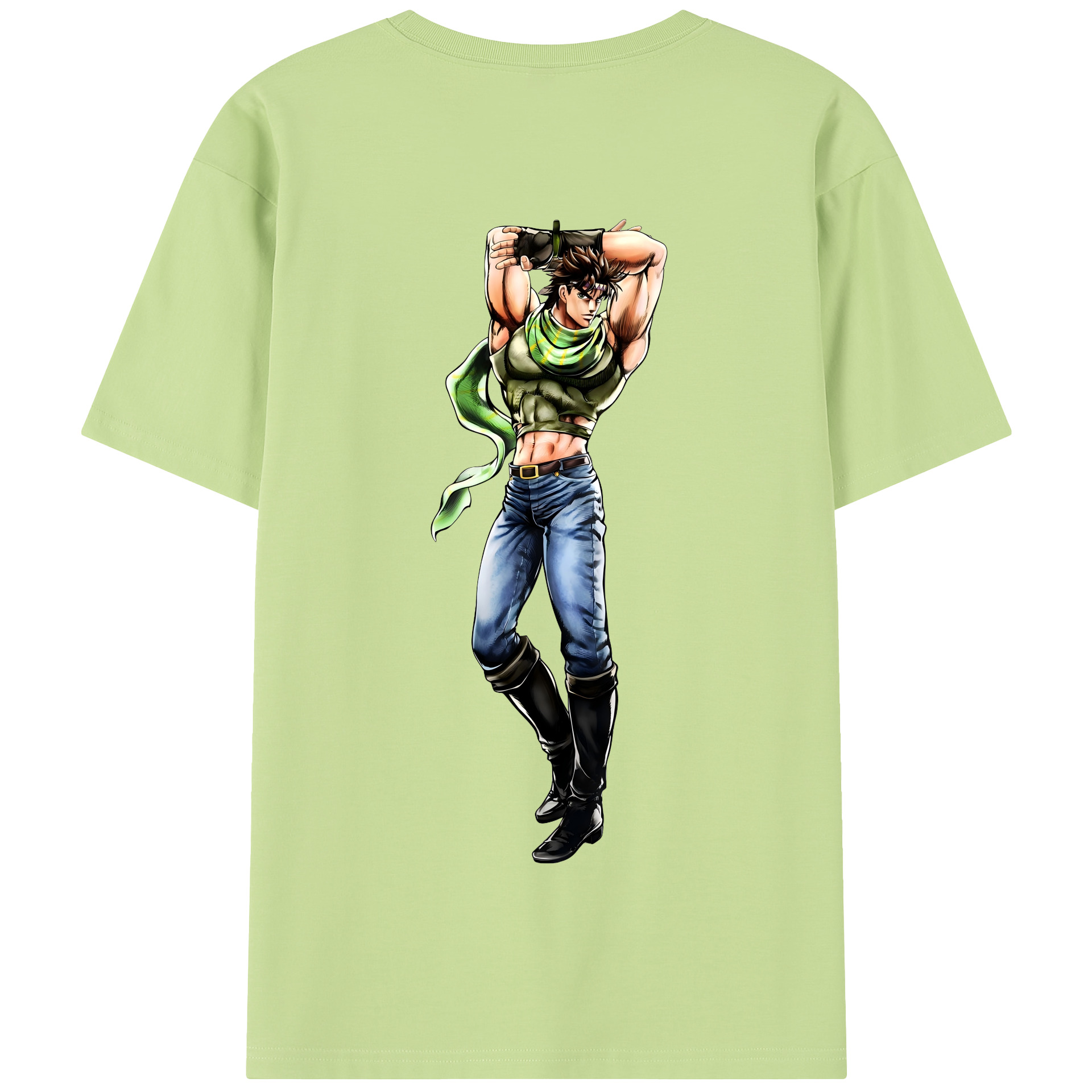 （画像用） ジョジョの奇妙な冒険 ジョセフ?ジョースター JoJo's Bizarre Adventure Joseph Joestar 綿100％半袖Tシャツ（背面プリント）